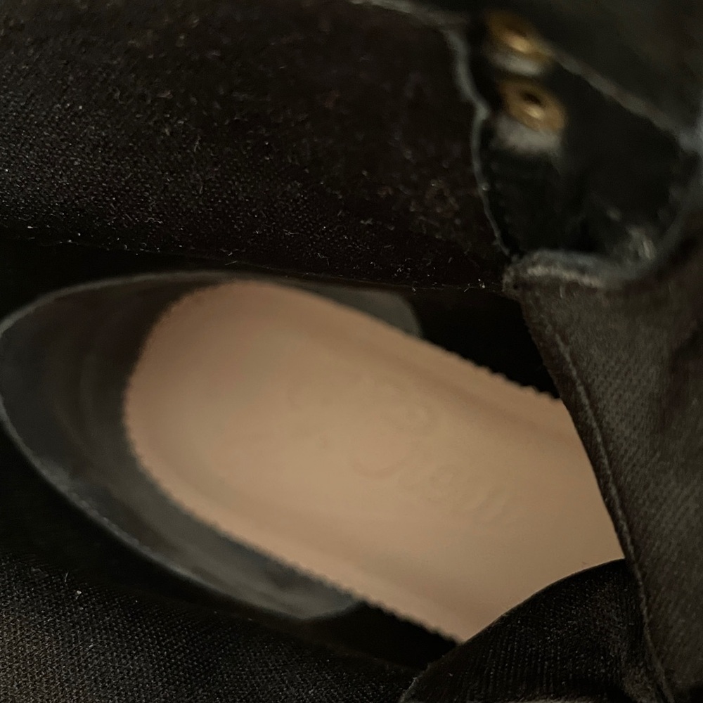J. Crew Black Suede Lace-Up Ankle Boots with Gold Hardware With Extra Laces - Picture 6 of 7